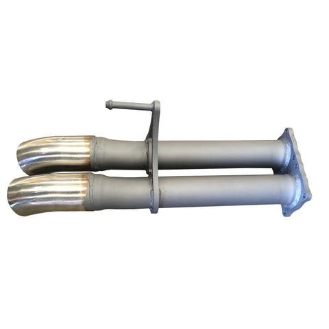 RedBack Exhausts RXD 3" Twin Muffler Delete Pipe w/Chrome Tips