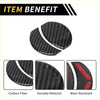 Black carbon fiber a c air outlet cover trim with red adhesive strips for toyota tundra 2014-2021