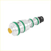 Silver metallic ac compressor control solenoid valve v5 with green o-rings yellow cap and black mesh filter housing