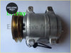 Silver aluminum a/c compressor with brass pulley and black strap for mitsubishi pickup triton l200