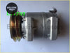 Silver metallic a/c compressor with brass pulley and mounting brackets for mitsubishi pickup triton l200