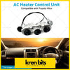 White ac heater control unit with black knobs and wiring for non climate control type toyota hilux backside view