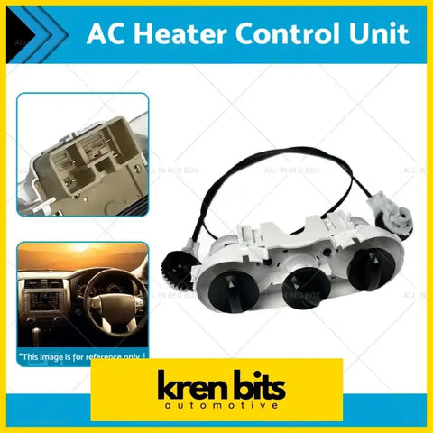 White plastic ac heater control unit with black circular parts and wiring for non climate control toyota use back side view