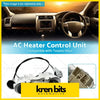 White plastic ac heater control unit non climate control type with black wiring for toyota hilux shown from back side