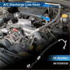 Black rubber a/c refrigerant liquid hose with metal fittings and corrugated section for 2008-2013 toyota highlander