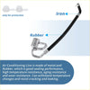 Black rubber-coated a/c refrigerant liquid hose with iron fitting and d-shaped connector for 2009-2015 toyota highlander