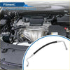 Black and silver ac refrigerant liquid hose for Toyota RAV4 2013-2016 shown from the back side