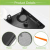 Black plastic a pillar door tweeter speaker cover trim with circular mesh and mounting tabs for toyota rav4 2013-2018