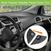 Black plastic a pillar door tweeter speaker cover trim with circular mesh grille for toyota rav4 2013-2018