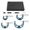 4x Outside Micrometer Set 0-100mm Carbide Tip Precision 0.01mm to suit Mach — image 3