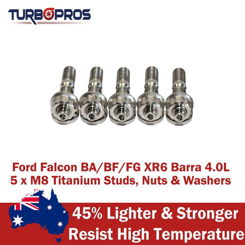 Ford Falcon XR6 BA / BF / FG Barra Titanium Turbo to Dump Pipe Stud Kit