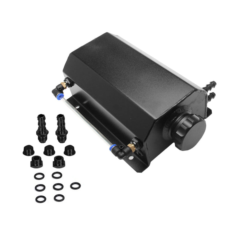 2L Coolant Radiator Overflow Recovery Tank Bottle Aluminum Black — image 1