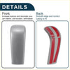 Red and white striped abs gear shift knob cover with smooth curved design for toyota land cruiser prado interiors