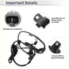 Black plastic abs wheel speed sensor with coiled wiring and mounting brackets for toyota 4runner front left