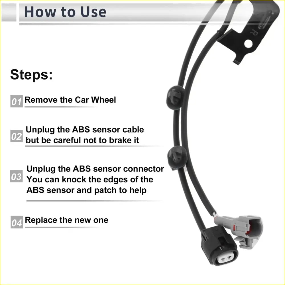 ABS Wheel Speed Sensor for Toyota 4Runner (2003-2009) 1 x Front Right - Electrical
