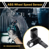 Black abs wheel speed sensor for Toyota 4Runner 2003-2022 with cylindrical housing and mounting bracket shown from back side