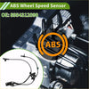 Black abs wheel speed sensor with coiled cable and metal housing shown next to front left installation spot in toyota auris engine bay