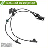 Black abs wheel speed sensor for toyota auris 2013-2018 with two coiled cables and plastic connectors backside view
