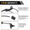 Black reinforced abs plastic and metal abs wheel speed sensor with coiled cable for 2013-2018 toyota avalon front right