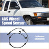 Black abs wheel speed sensor with coiled wiring and molded connectors for toyota aygo mk1 rear left or right side