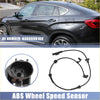 Black abs wheel speed sensor for Toyota Aygo mk1 with molded plastic housing and coiled wiring rear side