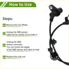 Black abs wheel speed sensor for toyota bb ii front right with flexible cable and green plastic connector