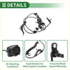 Black plastic and wire abs wheel speed sensor with molded housing connector and bracket for toyota chr front right