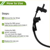 Black abs wheel speed sensor for toyota hiace 2005-2019 with flexible cable and plastic housing front left side