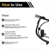 Black abs wheel speed sensor for toyota hiace 2013 with coiled wiring and gray plastic connector rear view
