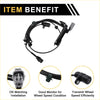 Black abs wheel speed sensor with coiled cable and connectors for right rear toyota hiace 2013 shown from back side