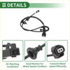 Black rubber-coated abs wheel speed sensor wire with molded plastic connector for toyota highlander 2001-2004