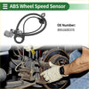 Abs wheel speed sensor for toyota highlander 2001-2007 with black coiled cable and gray connector shown with installation