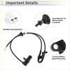 Abs wheel speed sensor for toyota highlander 2004-2007 with black rubber-coated wire and two connectors rear left view
