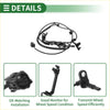 Black abs wheel speed sensor for Toyota Highlander 2020-2023 with coiled wiring and multiple connectors shown from back side