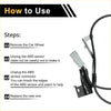 Black abs wheel speed sensor with gray connector and black cable for rear left toyota hilux 2004-2008 shown from back side