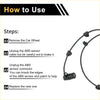 Black abs wheel speed sensor cable with flexible wire and molded plastic connectors for toyota hilux 2005-2008 rear right