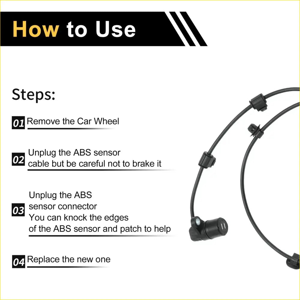 ABS Wheel Speed Sensor for Toyota Hilux 2005-2008 2 x Rear Right - Electrical