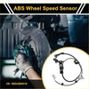 Black abs wheel speed sensor with metal housing and coiled cable for toyota hilux front left 2005-2014
