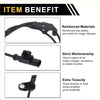 Abs wheel speed sensor for toyota hilux 2015-2018 black reinforced abs plastic metal with coiled cable left front side
