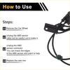 Black abs wheel speed sensor cable with green connector and black wiring for toyota hilux 2015-2018 left front