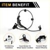 Black abs wheel speed sensor with coiled cable and mounting brackets for rear left toyota hilux 2015-2021