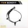 Black abs wheel speed sensor cable with gray connector and black housing for toyota hilux 2015-2021 rear right side