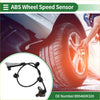 Black abs wheel speed sensor for Toyota Hilux Revo with coiled cable and plastic connectors on white background