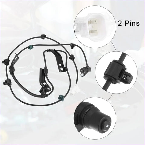 Black abs wheel speed sensor cable assembly with multiple connectors and brackets for toyota hilux vigo 2005-2015