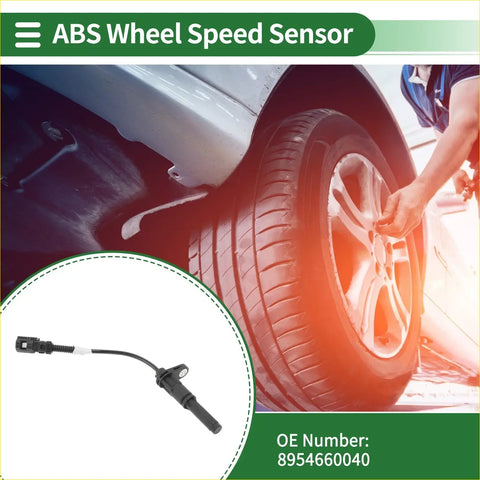 Black abs wheel speed sensor with coiled wire and connector for 2007 toyota land cruiser shown in circular inset
