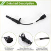 Black plastic abs wheel speed sensor with coiled cable and connector for oe-matching installation on toyota land cruiser 2013