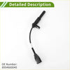 Black plastic abs wheel speed sensor for toyota land cruiser 2013 with coiled cable and connector shown from back side