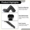 Black reinforced abs plastic and metal abs wheel speed sensor with molded connector housing for toyota mirai 2021-2024