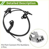 Black abs wheel speed sensor with coiled cable and gray connector for front brake pedal position on toyota myvi 2017-2023