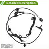 Backside view of black abs wheel speed sensor with molded plastic housing and coiled wiring for toyota prius 2016-2020